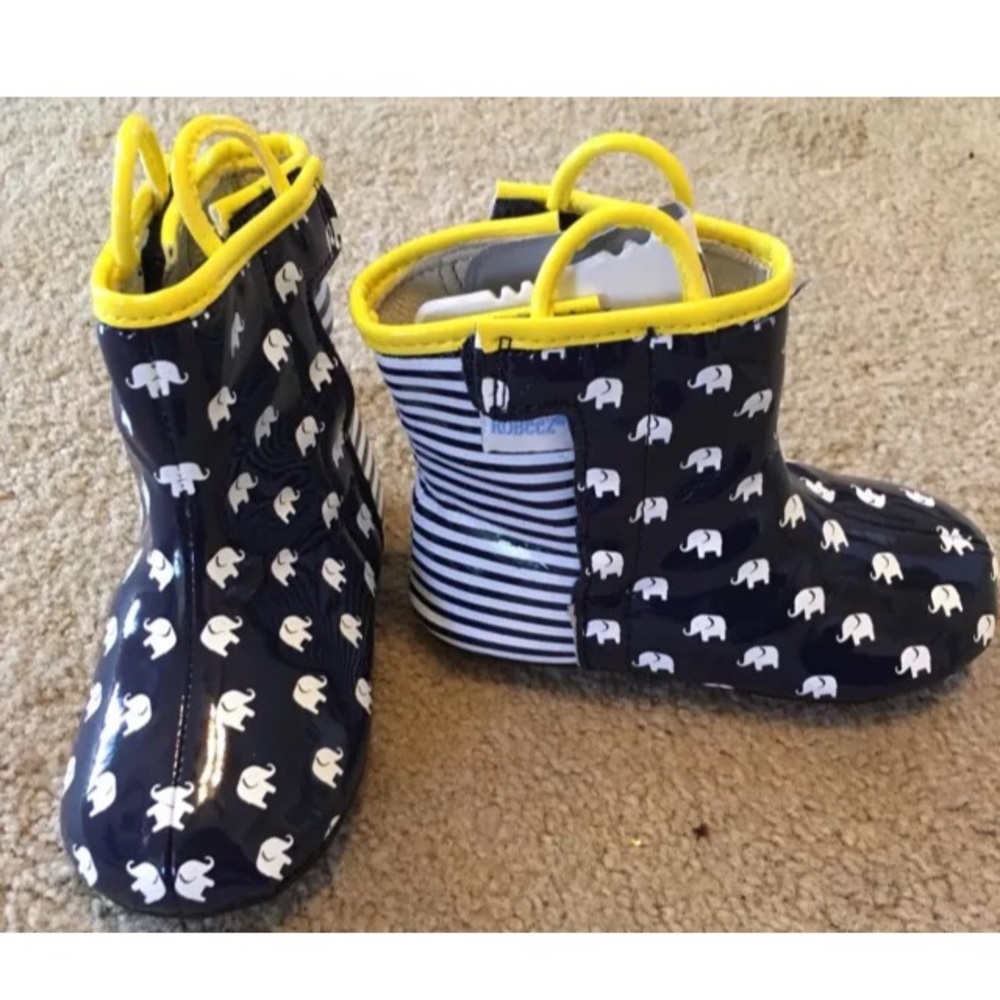 Robeez Sandor navy infant rain boots